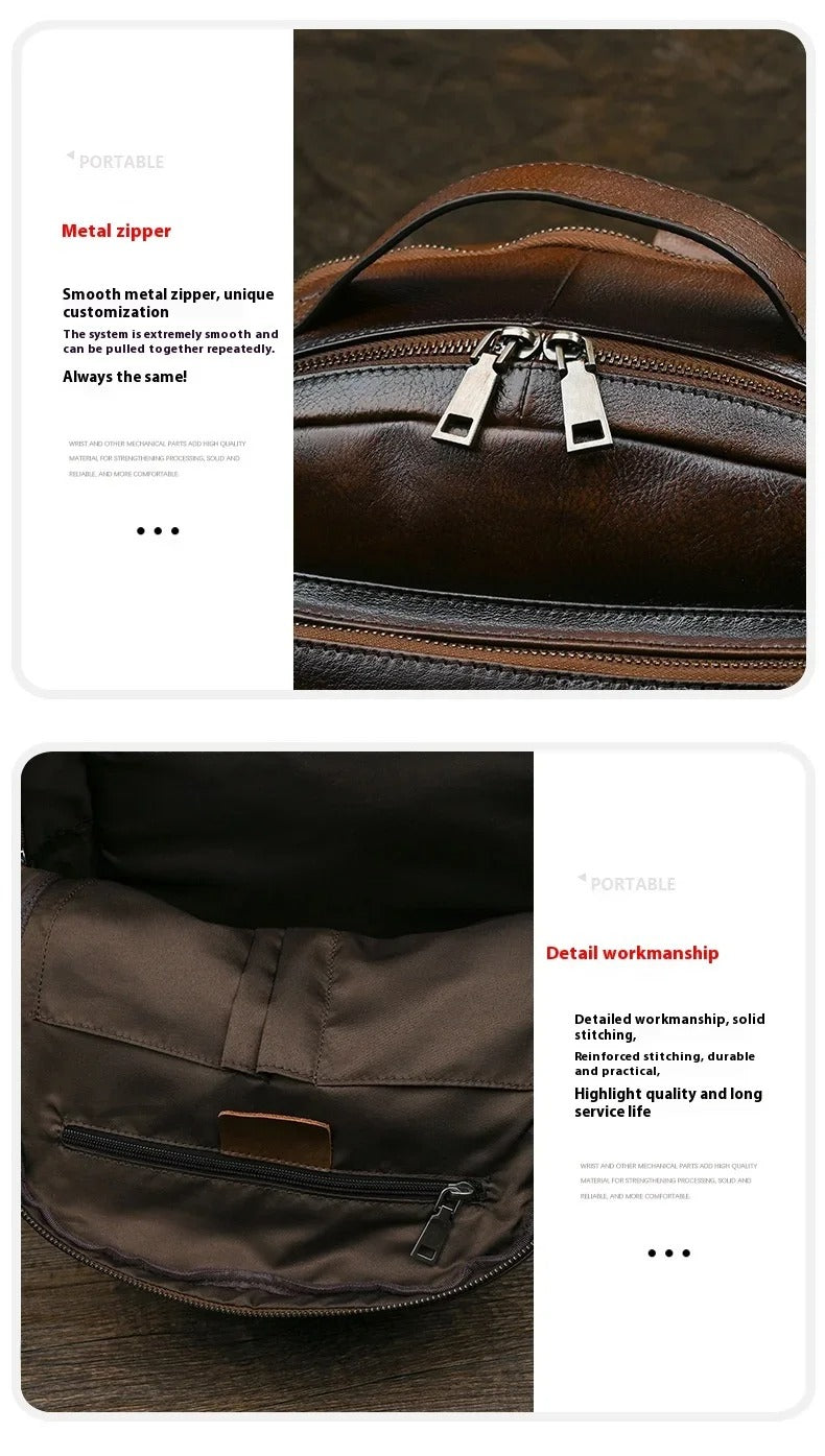 Genuine Leather travel backpack