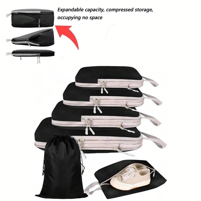 6 and 8 pcs Compressible Packing Travel Storage Bags