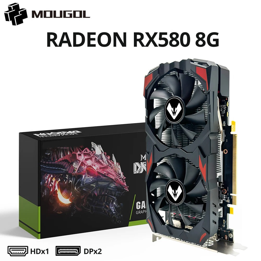 MOUGOL Original Radeon RX580 8G Graphics Card GDDR5