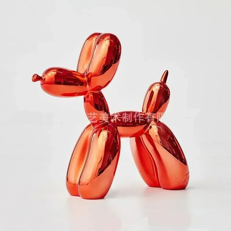Kagu | Resin Dog Sculpture Black And Crimson