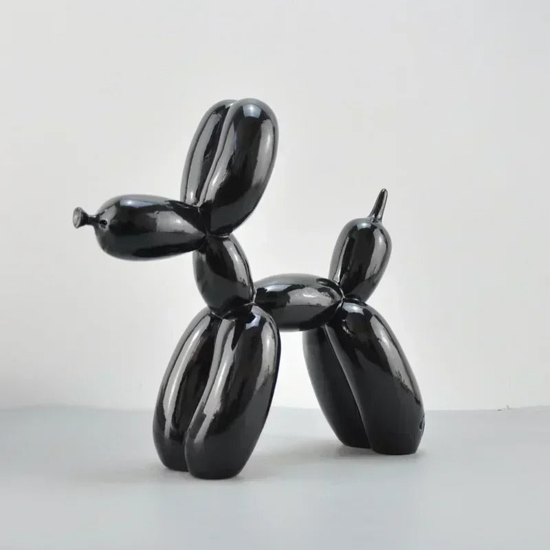 Kagu | Resin Dog Sculpture Black And Crimson