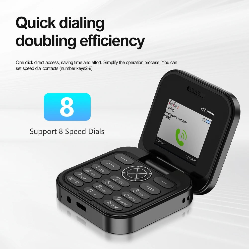 SERVO i17 Mini Small Flip Mobile Phone
