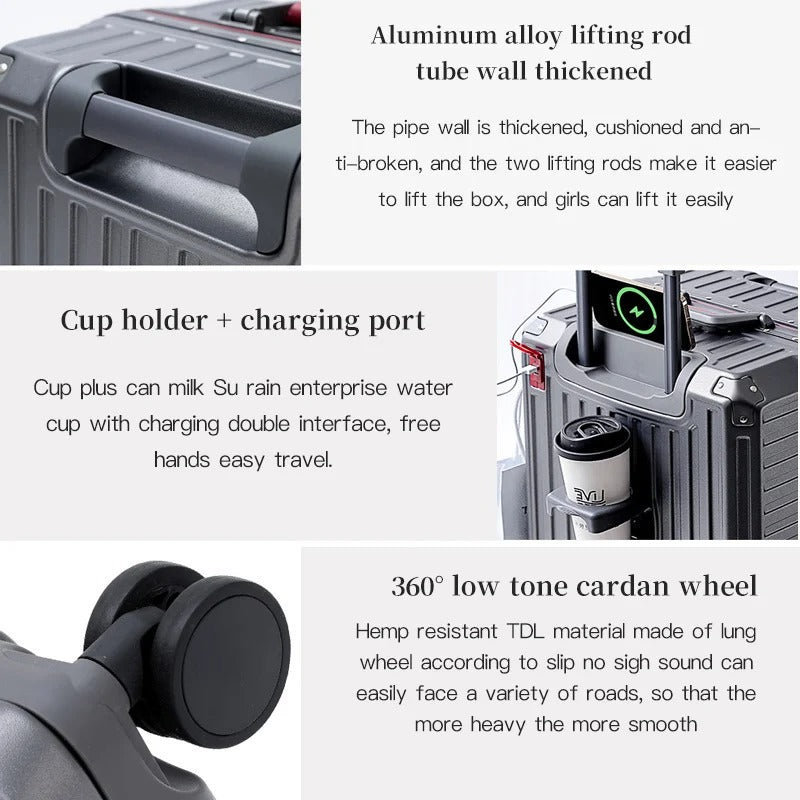 Lee Travel Suitcase Aluminium body