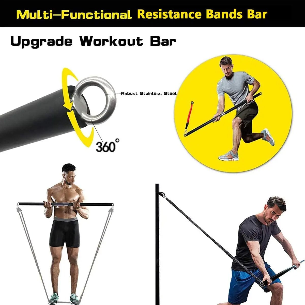 Pilates / Strength and resistance ropes and bar