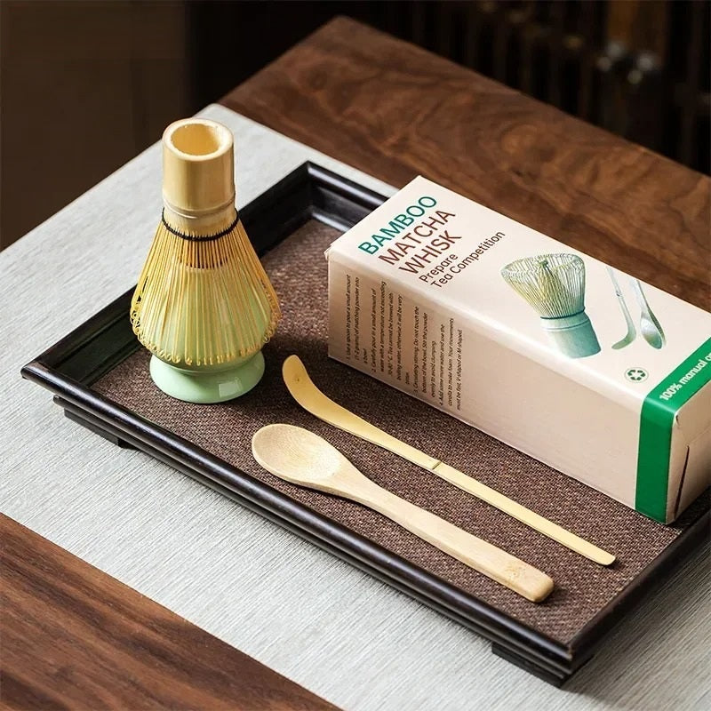 Kagu | Matcha Tea Whisk Set Black And Crimson