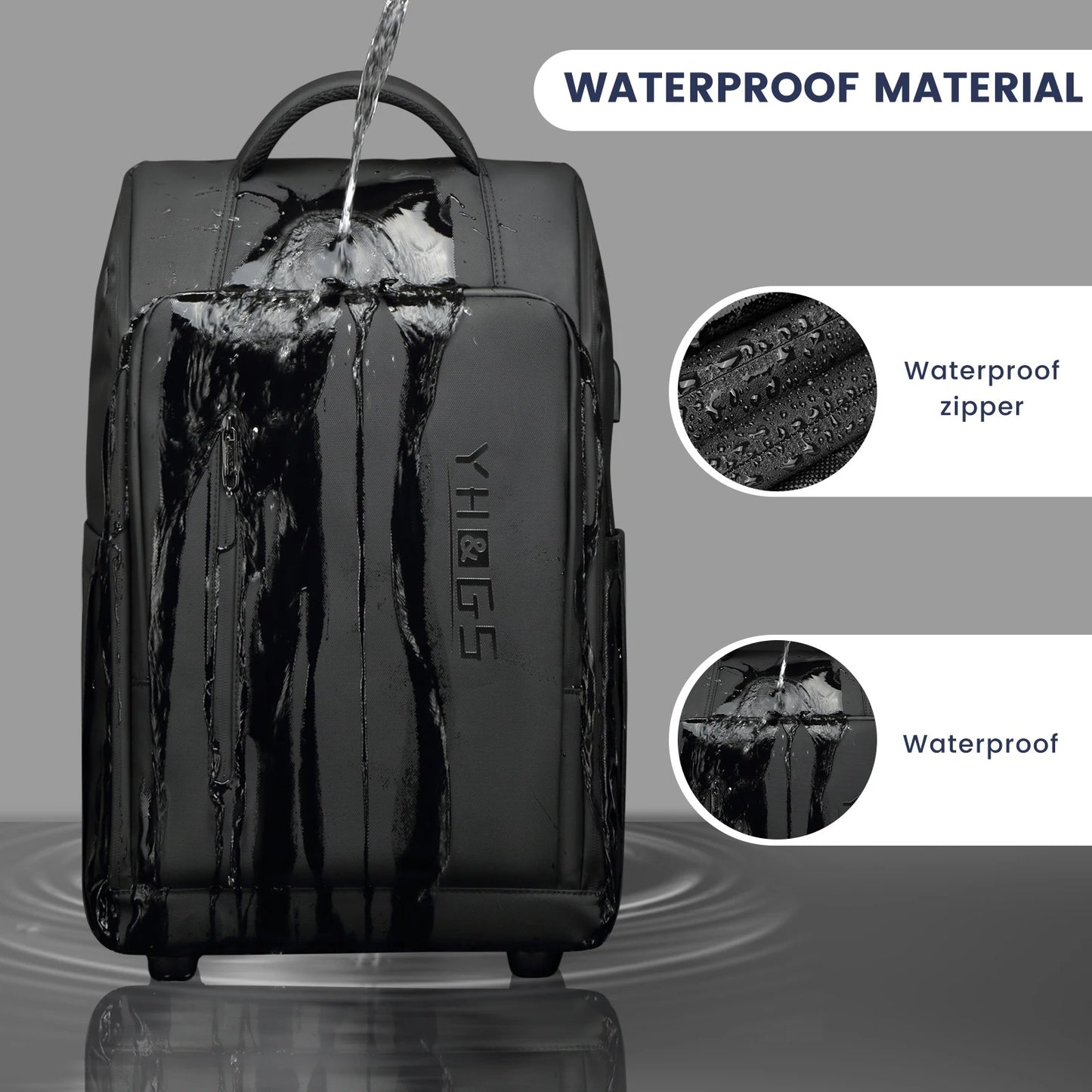 Business Rolling Luggage Backpack