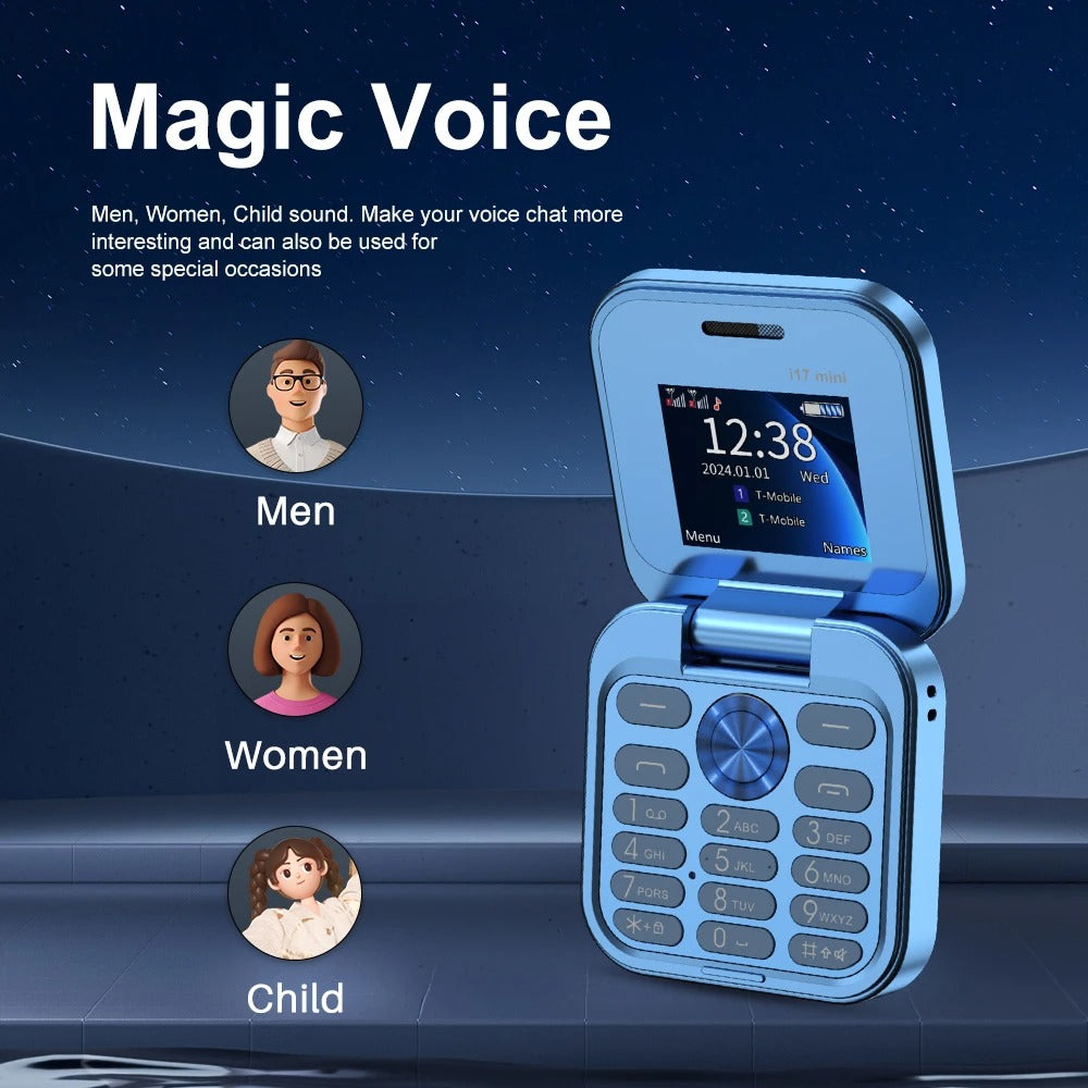 SERVO i17 Mini Small Flip Mobile Phone