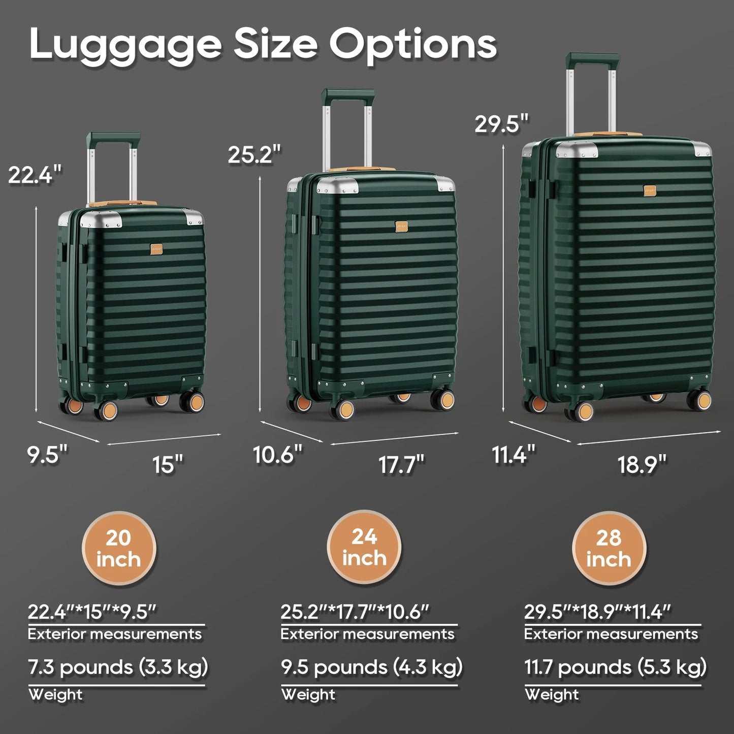 20 Inch Lightweight carry on case