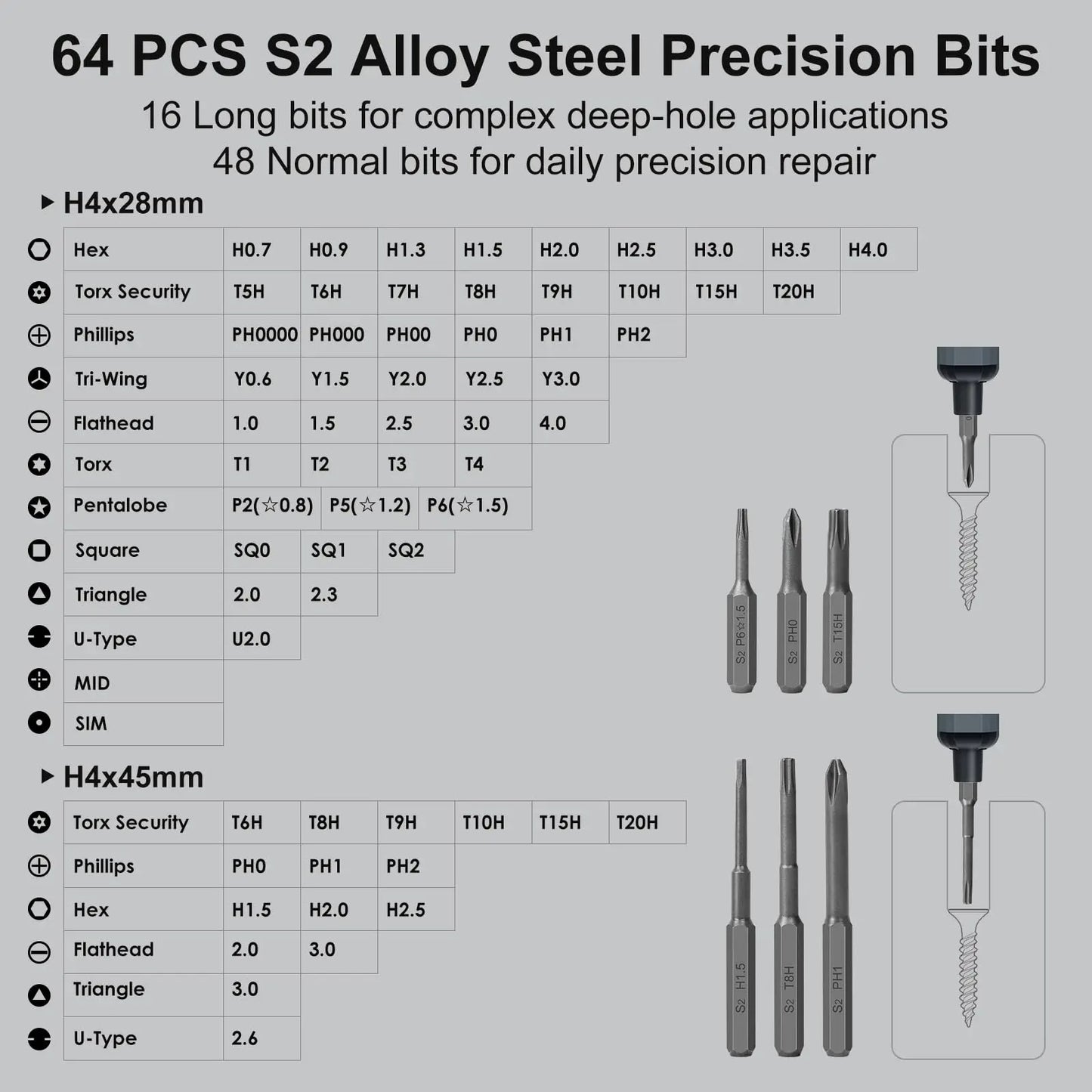 68 in 1 cordless precision drill set