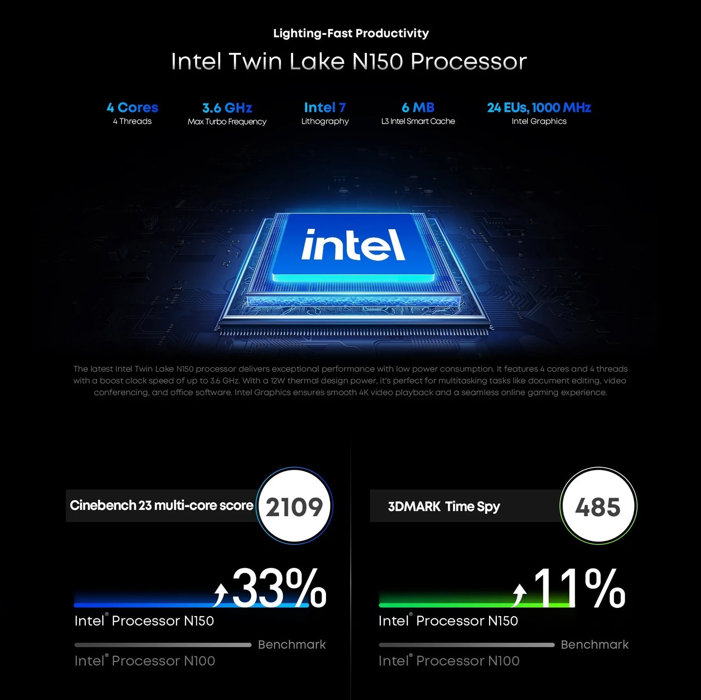 CHUWI MiniBook X Laptop Tablet 2 In 1 Intel N150/N100 10.51"