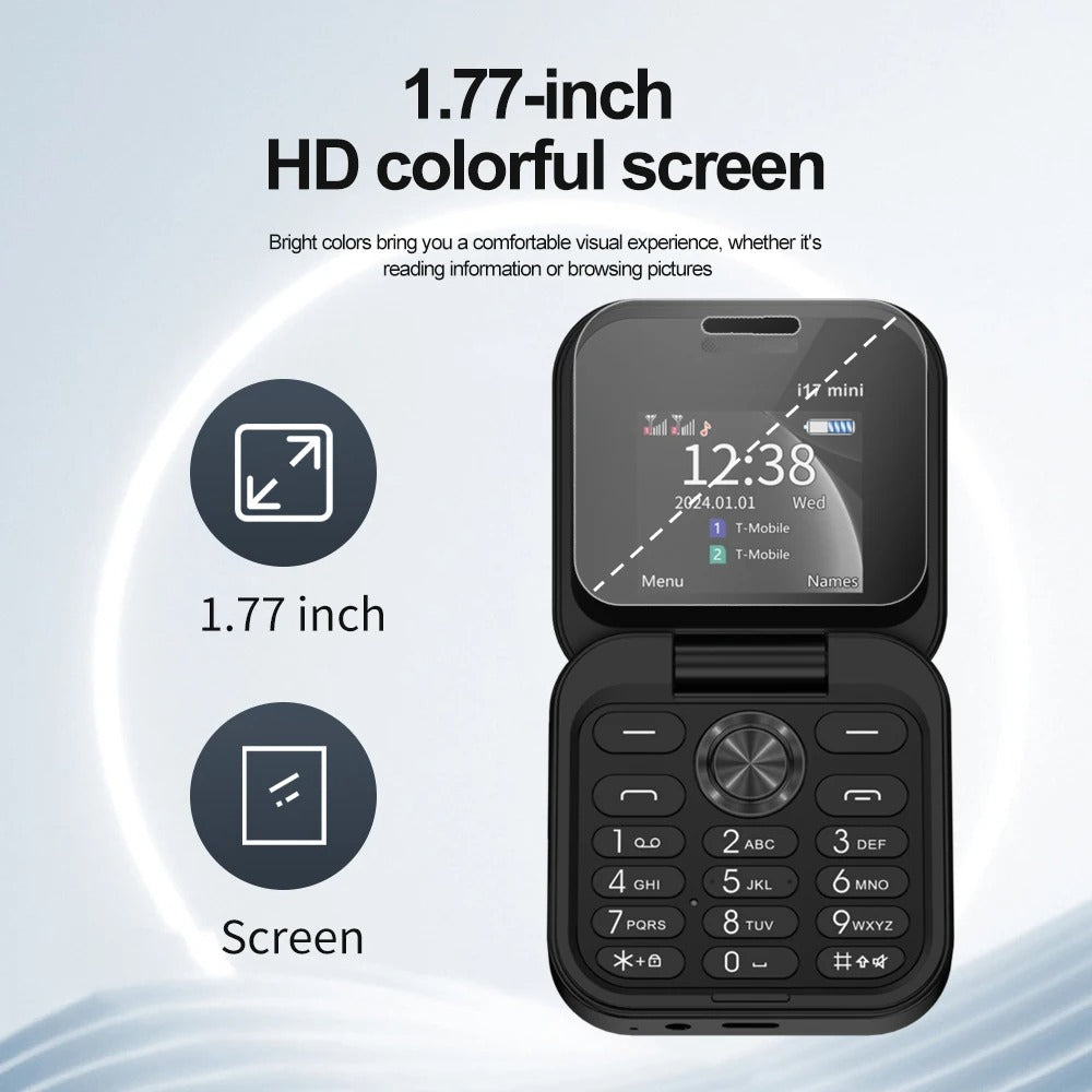 SERVO i17 Mini Small Flip Mobile Phone