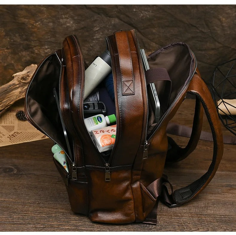 Genuine Leather travel backpack