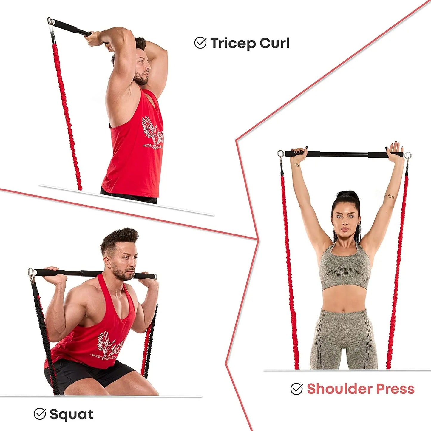 Pilates / Strength and resistance ropes and bar