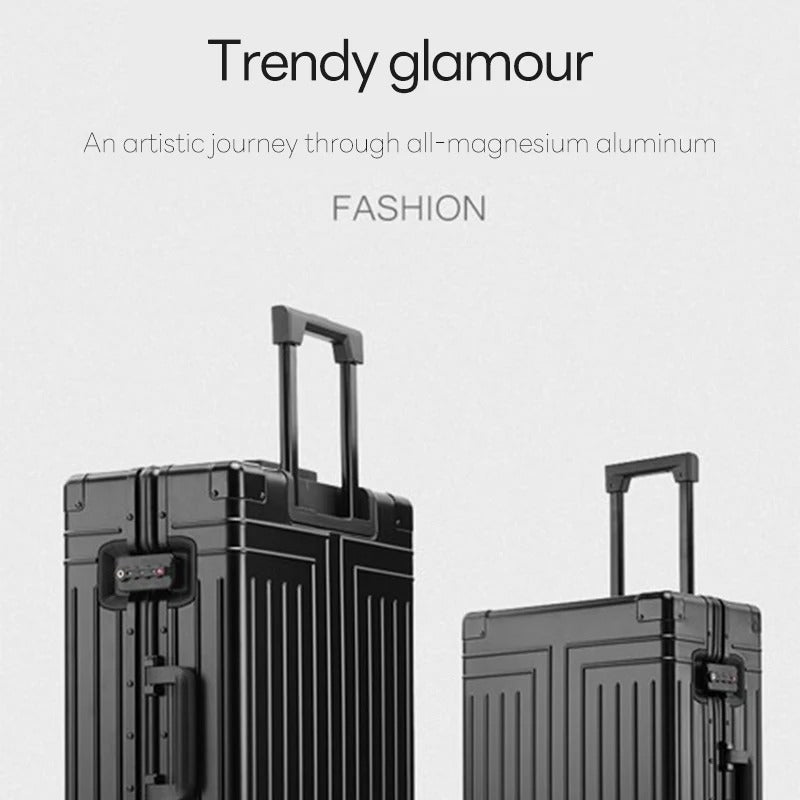 100% Aluminum-magnesium alloy Travel Suitcase