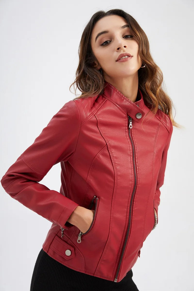 Crimson | Trinity Leather Jacket