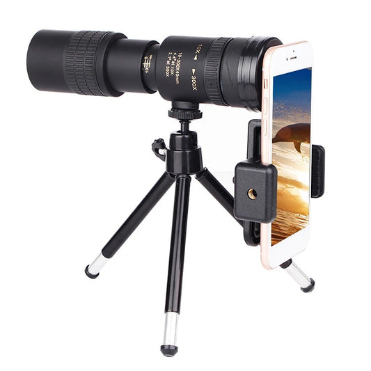 300X40 Zoom Len Spin Monoculars Professional Long Range Telescope