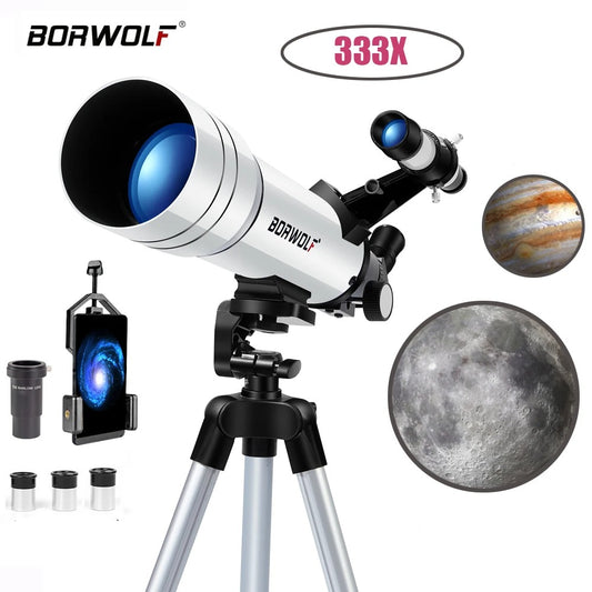 BORWOLF 70400 Professional High-definition Astronomical Telescope 333X