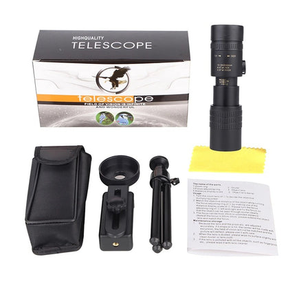 300X40 Zoom Len Spin Monoculars Professional Long Range Telescope