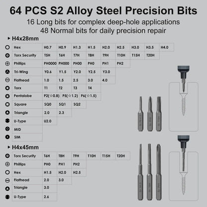 68 in 1 cordless precision drill set