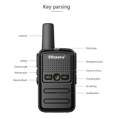 BTONERA BT-320 Portable Two Way Radio  Walkie-Talkie