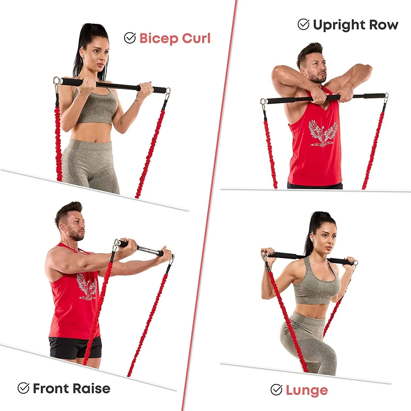 Pilates / Strength and resistance ropes and bar