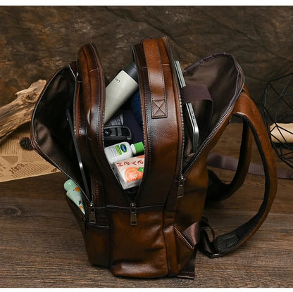 Genuine Leather travel backpack