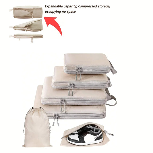 6 and 8 pcs Compressible Packing Travel Storage Bags